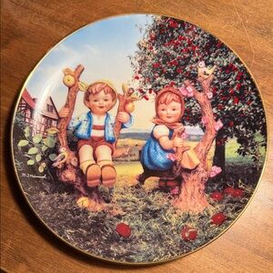 Hummel limited edition Decorative Plate with Children - Blue, Red, Green Accents